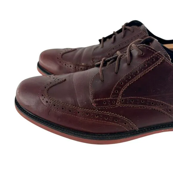 Cole Haan Shoes Mens 12M Brown Leather Zerogrand Wingtip Oxford Comfort