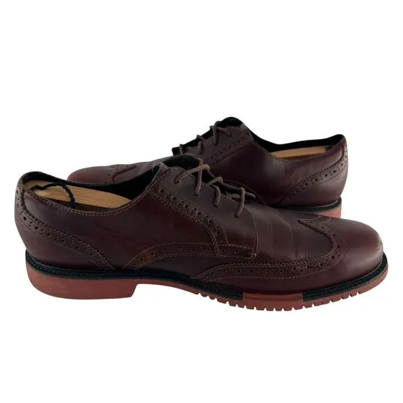 Cole Haan Shoes Mens 12M Brown Leather Zerogrand Wingtip Oxford Comfort