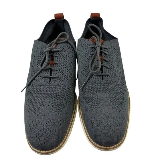 Cole Haan Size 11.5 Original Grand Mens Tie Shoes Stitchlite Wingtip Oxford Gray