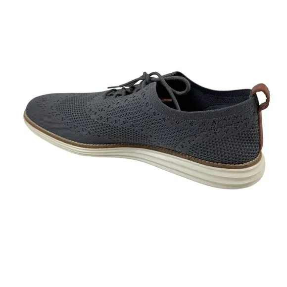 Cole Haan Size 11.5 Original Grand Mens Tie Shoes Stitchlite Wingtip Oxford Gray