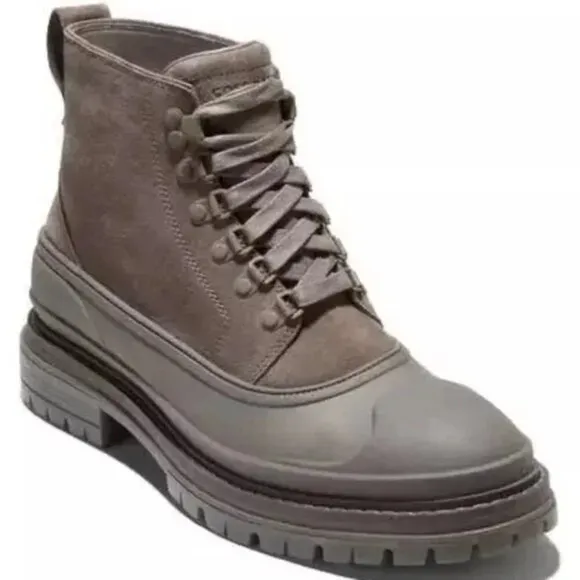 Cole Haan Stratton Shroud Suede Waterproof Boots in Morel Sz: 12