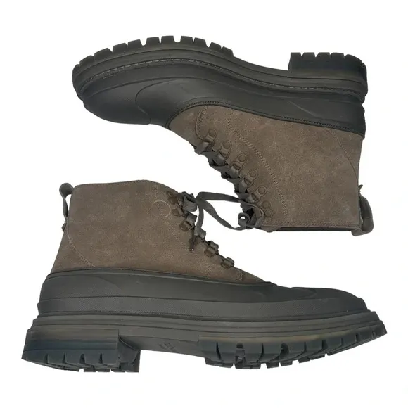 Cole Haan Stratton Shroud Suede Waterproof Boots in Morel Sz: 12