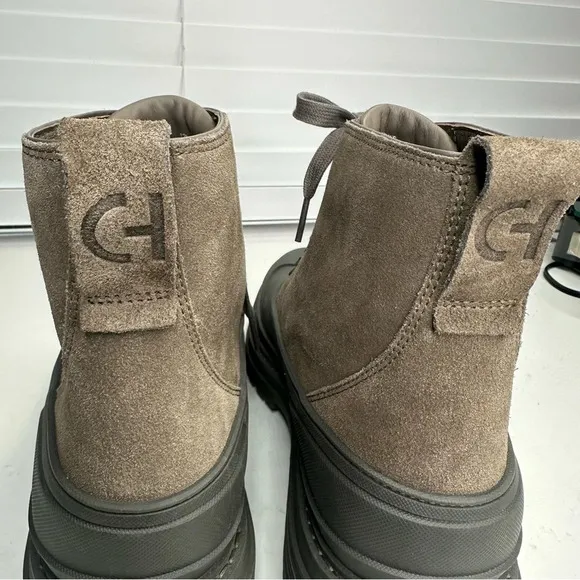 Cole Haan Stratton Shroud Suede Waterproof Boots in Morel Sz: 12