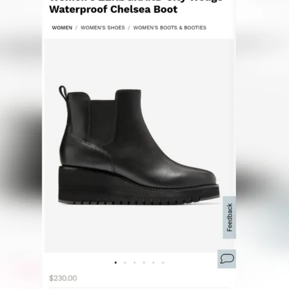 Cole Haan womens Zerogrand City Wedge Boot Waterproof Leather