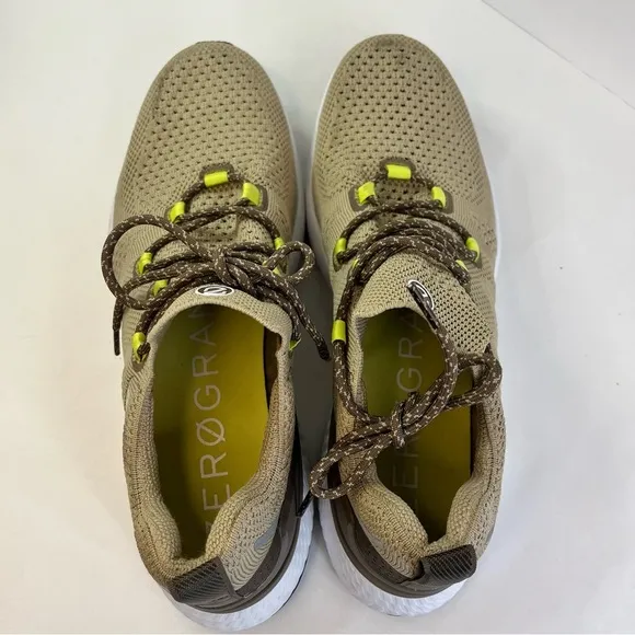 Cole Haan ZeroGrand Overtake Lite Running Tan White Sneakers Cushioned Sole 10.5