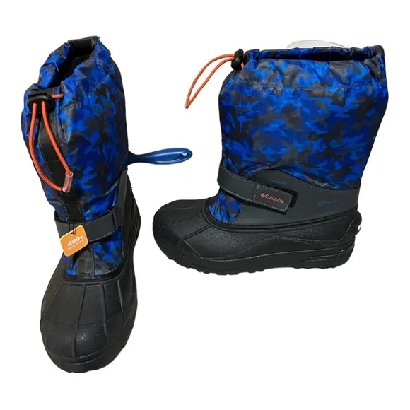 Columbia Kids' Powderbug Forty Print Winter Boots, Unisex Waterproof 400g