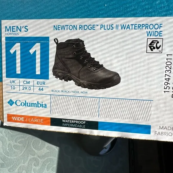 Columbia Men's Newton Ridge Plus 1 Waterproof/Hiking Boots Size 11