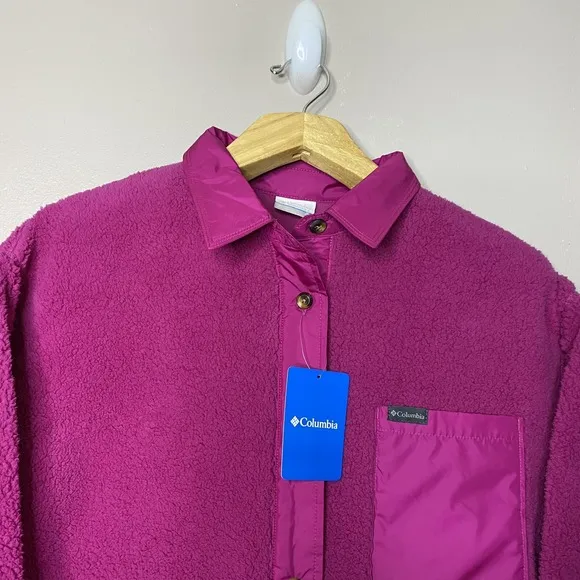 Columbia Women's West Bend Shirt Jacket Fuchsia Size XL