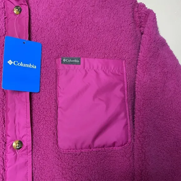 Columbia Women's West Bend Shirt Jacket Fuchsia Size XL