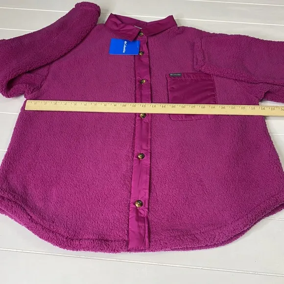 Columbia Women's West Bend Shirt Jacket Fuchsia Size XL
