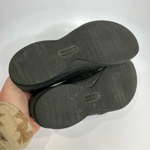 Comfortiva Florian shoes black leather comfort shoes size 8