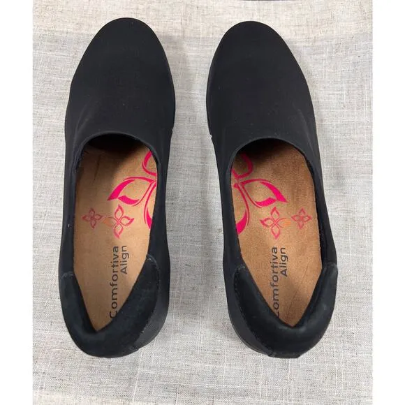 Comfortiva‎ Sz 9.5N Slip On Walking Lightweight Shoe &quot;Cate&quot;  Black NEW!