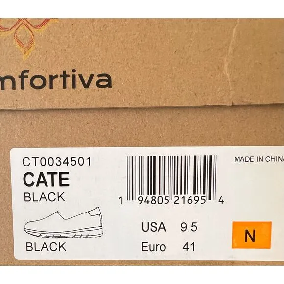 Comfortiva‎ Sz 9.5N Slip On Walking Lightweight Shoe &quot;Cate&quot;  Black NEW!