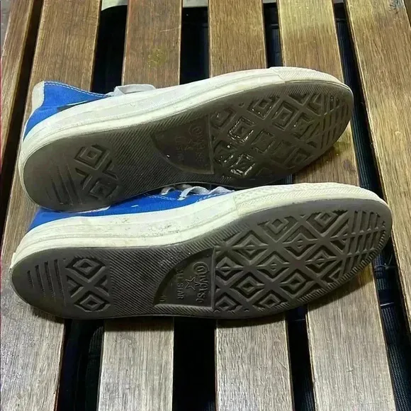 Comme des Garçons Blue High-Top Sneakers