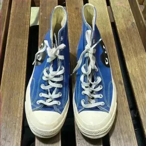 Comme des Garçons Blue High-Top Sneakers