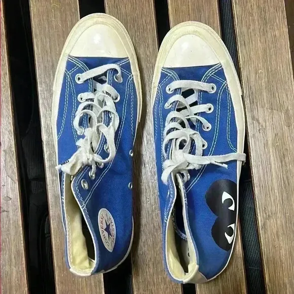 Comme des Garçons Blue High-Top Sneakers