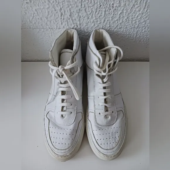 Common Project Bball white leather high sneakers size 38