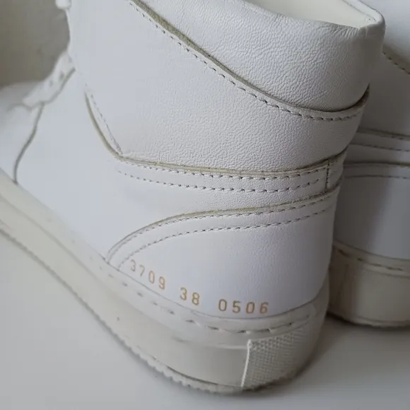 Common Project Bball white leather high sneakers size 38