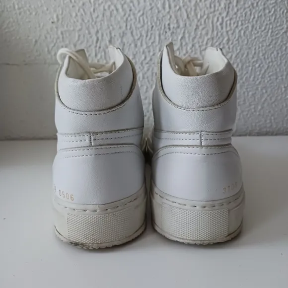 Common Project Bball white leather high sneakers size 38