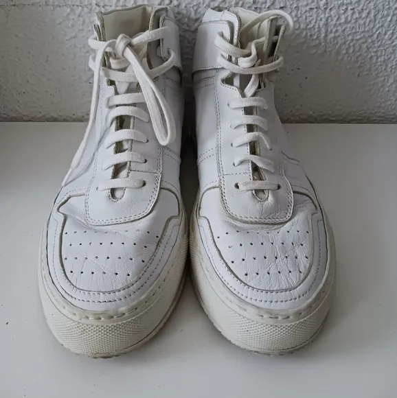 Common Project Bball white leather high sneakers size 38