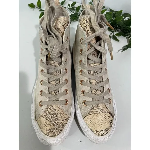Converse All Star High-Top Snakeskin Sneakers Size 6