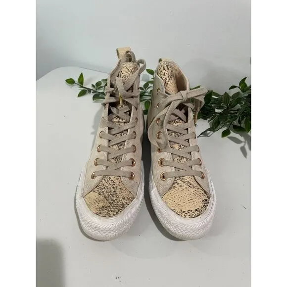 Converse All Star High-Top Snakeskin Sneakers Size 6