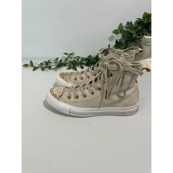 Converse All Star High-Top Snakeskin Sneakers Size 6