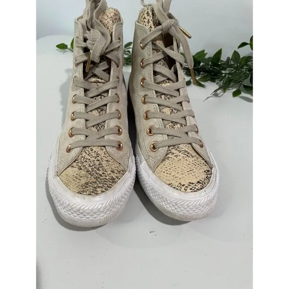 Converse All Star High-Top Snakeskin Sneakers Size 6
