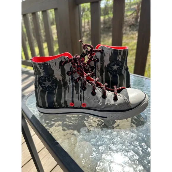 Converse All Star High Top Sneakers Graphic Print Junior Kids Shoes Size 4