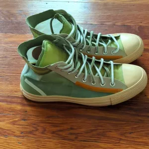 Converse All-Star Men's High Top Rare Sneakers Size 9  Tan, Mint Green &amp; Orange