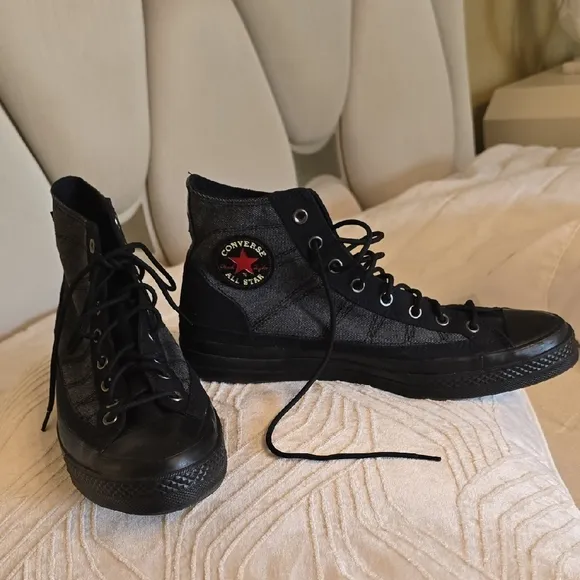Converse Black High-Top Sneakers with Sturdy Design NWOT