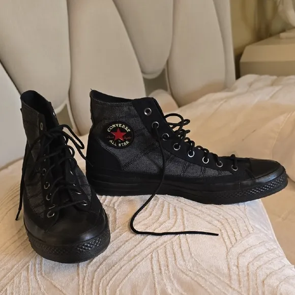 Converse Black High-Top Sneakers with Sturdy Design NWOT