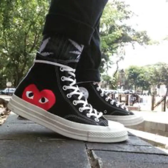 converse cdg play high top sneakers men size 11 black new