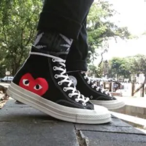 converse cdg play high top sneakers men size 11 black new