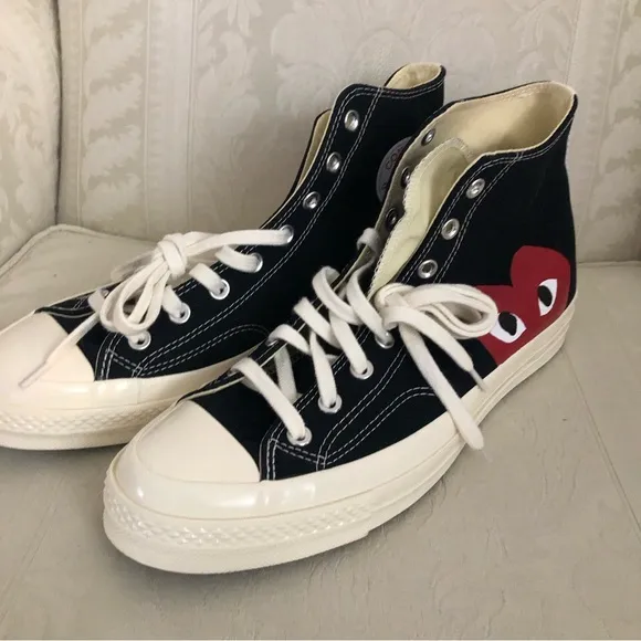 converse cdg play high top sneakers men size 11 black new