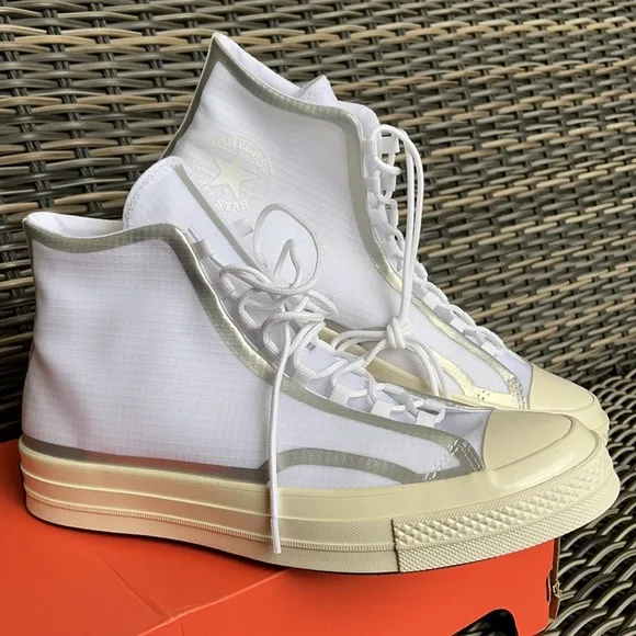 Converse Chuck 70 High Metallic Tape Seam Hi White/Egret/Black MEN`S