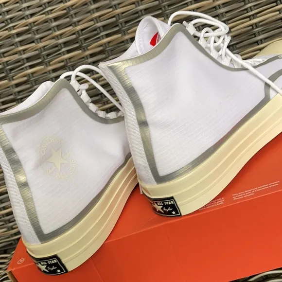 Converse Chuck 70 High Metallic Tape Seam Hi White/Egret/Black MEN`S
