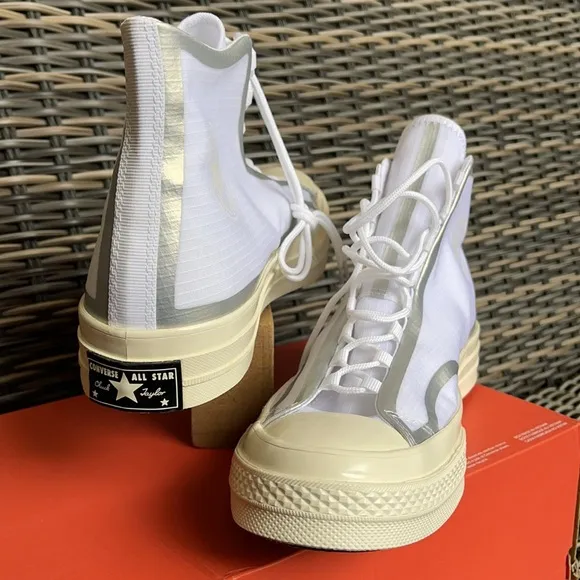 Converse Chuck 70 High Metallic Tape Seam Hi White/Egret/Black MEN`S