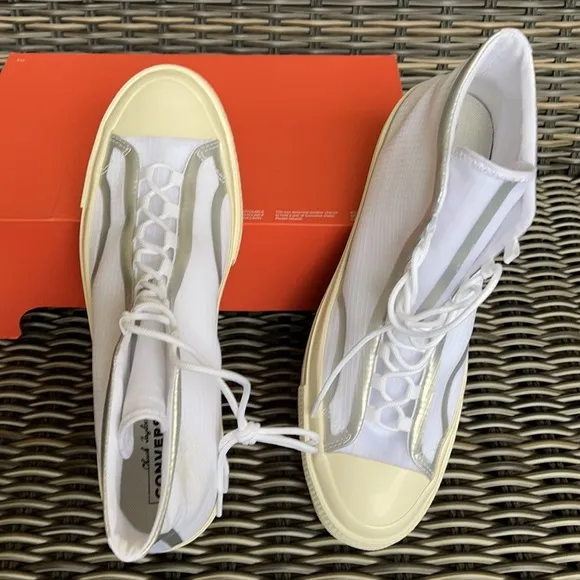 Converse Chuck 70 High Metallic Tape Seam Hi White/Egret/Black MEN`S