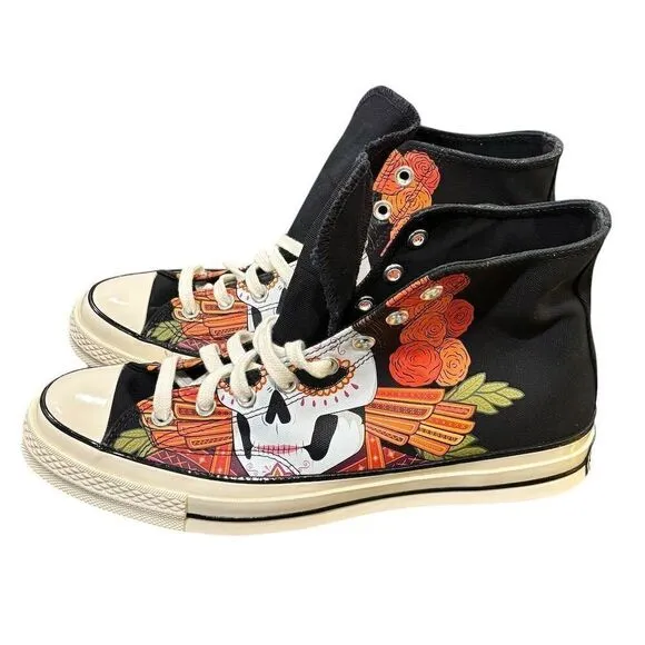 Converse Chuck 70 High Top Dia De Los Muertos Black Unisex Size 10