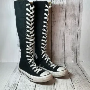 Converse Chuck Taylor All-Star Black Knee High Sneakers 1V708 Men 4 Women 6 Goth