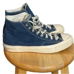 Converse Chuck Taylor All Star Blue Denim High Top Sneakers Size 10.5
