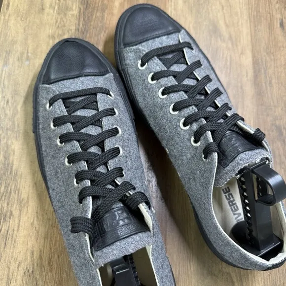 Converse Chuck Taylor All Star Mens Sneakers Shoes M11 W13 Gray Wool Low Lace