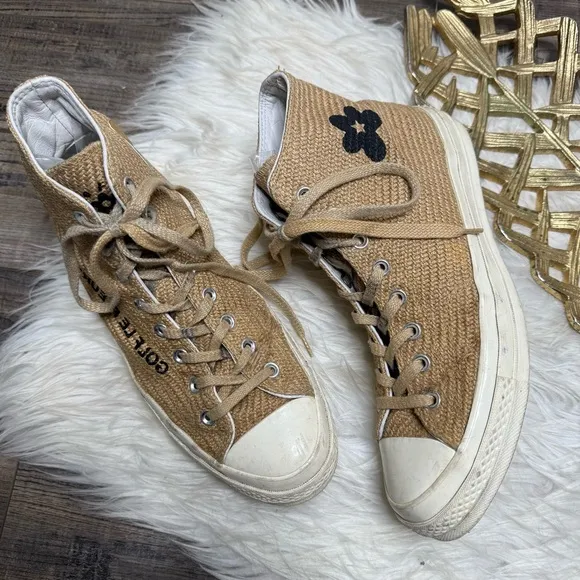 Converse Chuck Taylor Golf Le Fleur Tan High-Top Sneakers