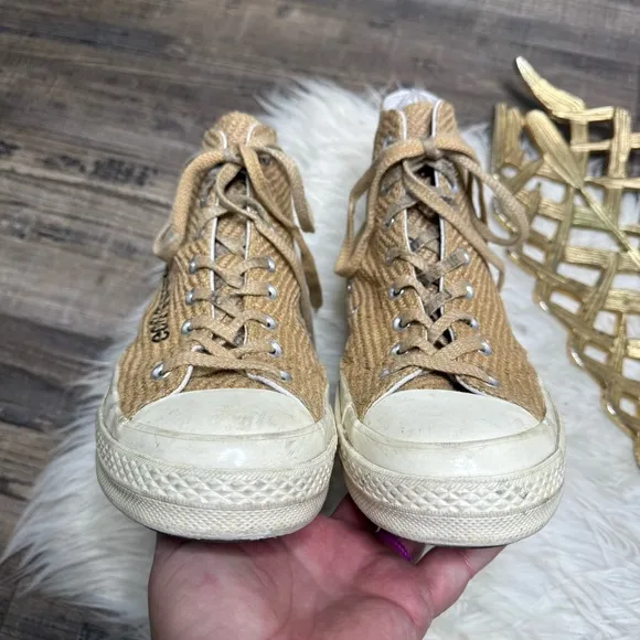Converse Chuck Taylor Golf Le Fleur Tan High-Top Sneakers