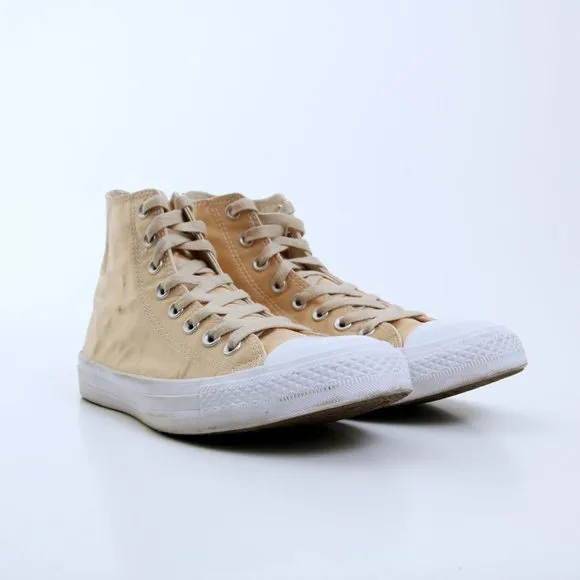 Converse Chuck Taylor High Sneakers In Gold Satin