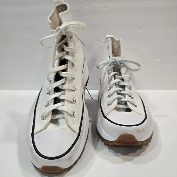 Converse Chuck Taylor Shoe Run Star Hike Platform White Hi Top W12.5 M 10 Chunky