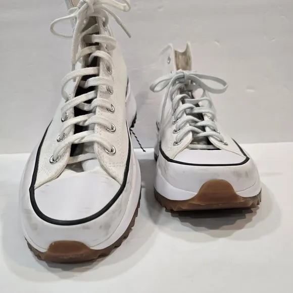 Converse Chuck Taylor Shoe Run Star Hike Platform White Hi Top W12.5 M 10 Chunky