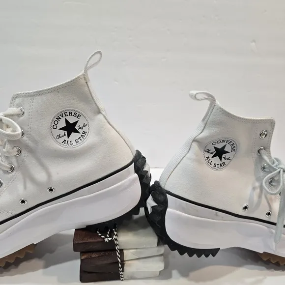 Converse Chuck Taylor Shoe Run Star Hike Platform White Hi Top W12.5 M 10 Chunky