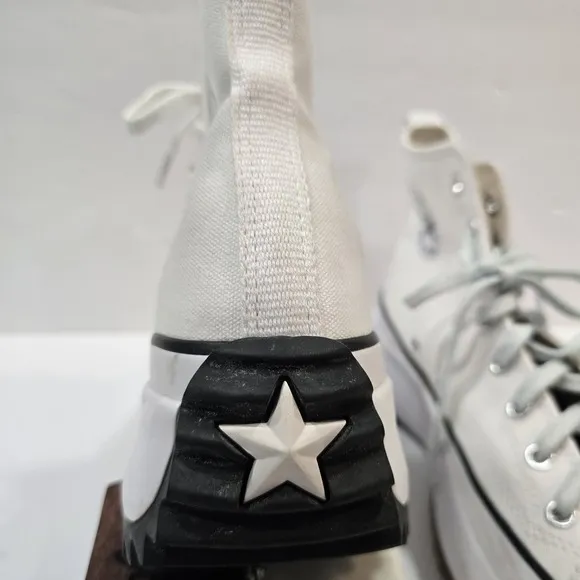 Converse Chuck Taylor Shoe Run Star Hike Platform White Hi Top W12.5 M 10 Chunky